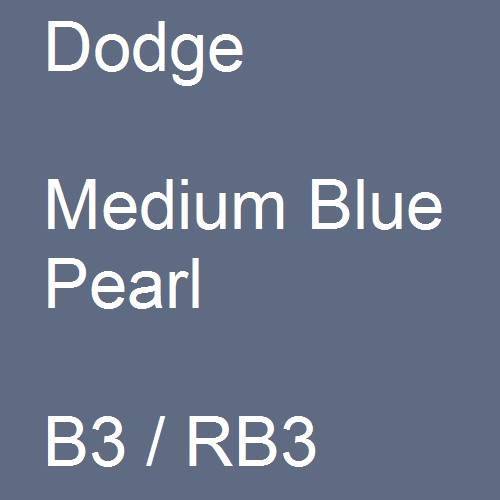 Dodge, Medium Blue Pearl, B3 / RB3.